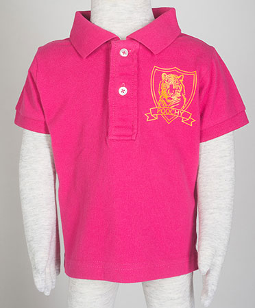 Polohemd aus Baumwollpiqué, pink