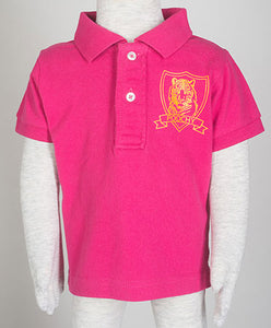 Polohemd aus Baumwollpiqué, pink